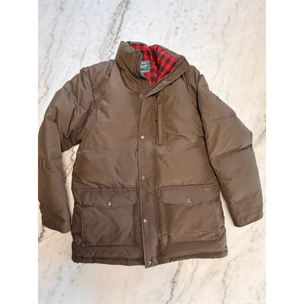 Authentic Woolrich Men's Dark Wood Langhorne Parka Jacket 550 Fill Down 16106 - Picture 1 of 11